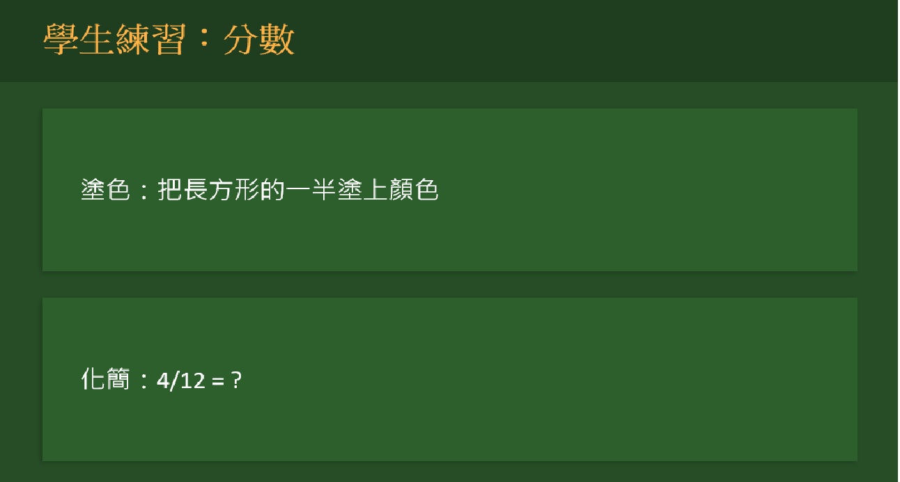 學生練習：分數